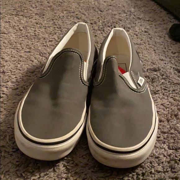 grey slip on vans womens